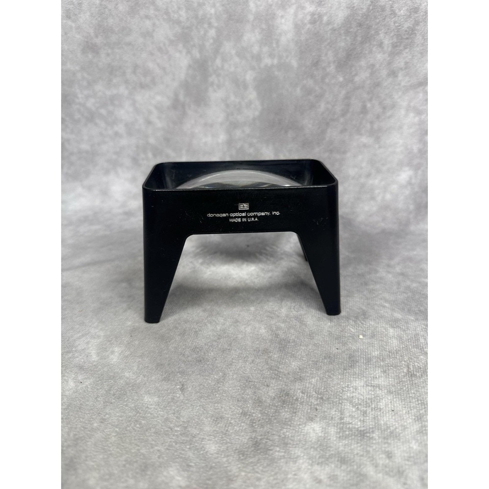 Vintage Donegan Magnifier On Stand Black Magnifying Glass Lens